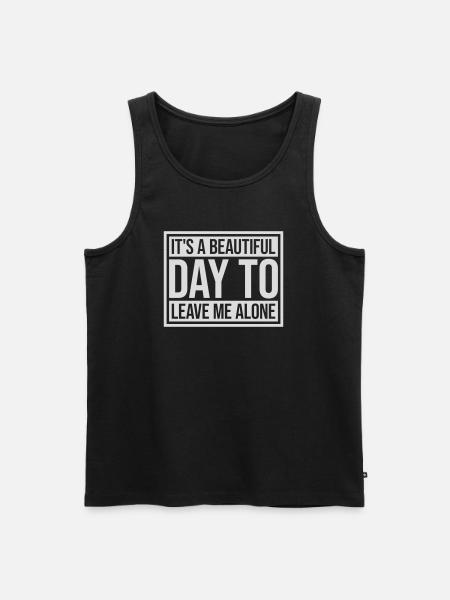 leave me alone day - Men's Premium Organic Tank Top - black