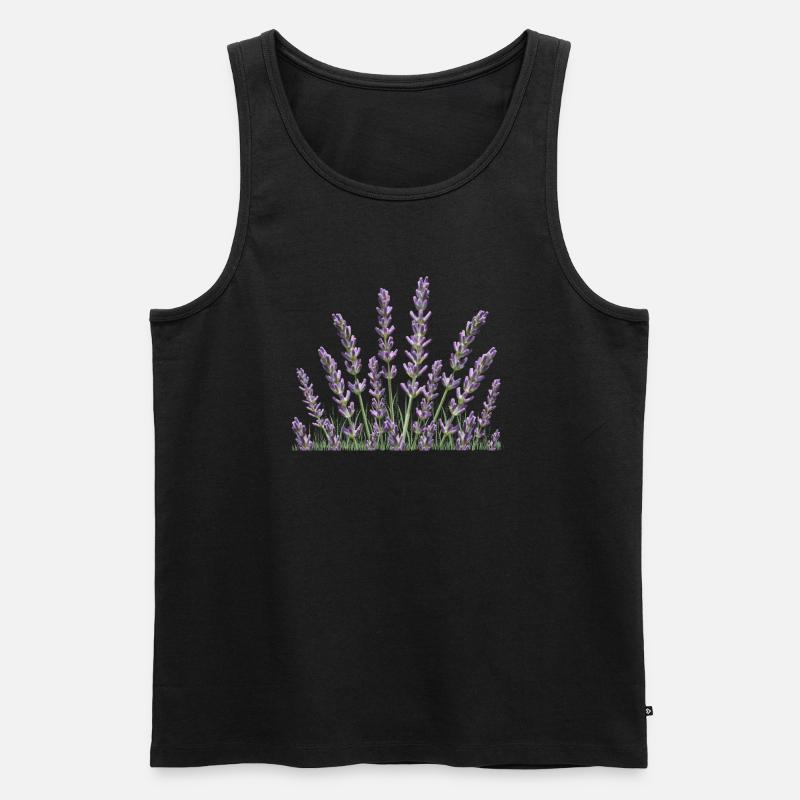 Lavendel Lavendelhalme - Männer Premium Bio Tank Top - Schwarz