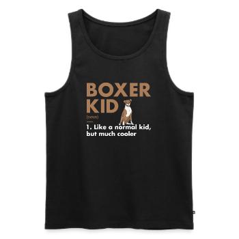 Boxer Kid Definition - Männer Premium Bio Tank Top - Schwarz - Vorne - AI Model Male 178 light (178cm)