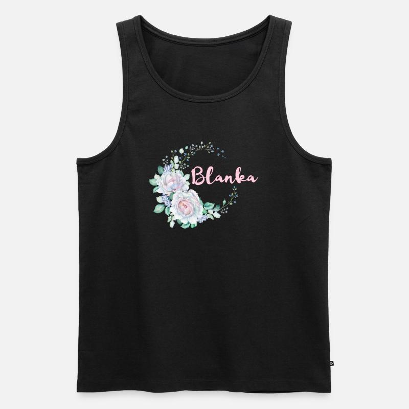 Für Blanka - Männer Premium Bio Tank Top - Schwarz