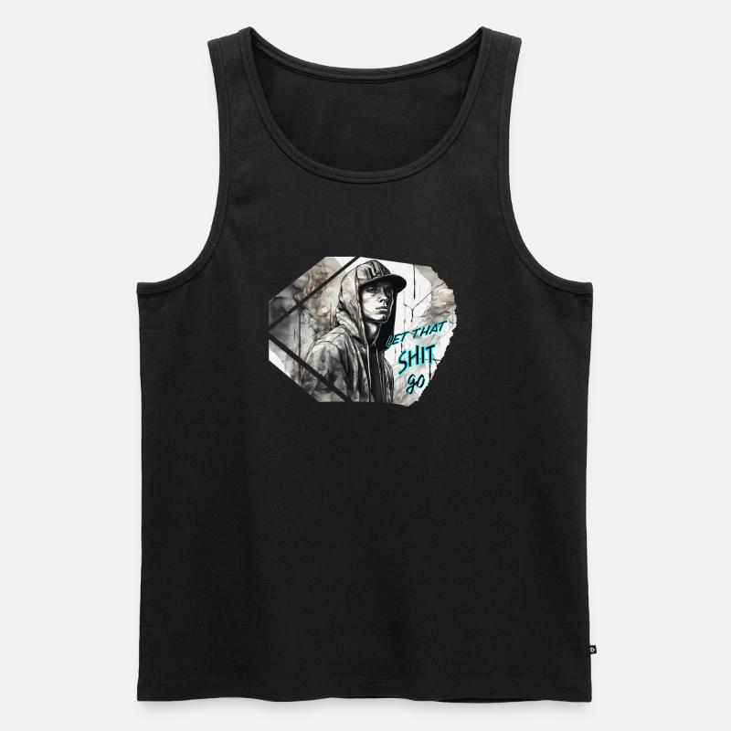 junger Rapper - Männer Premium Bio Tank Top - Schwarz