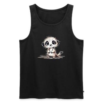 Suricate - Débardeur bio Premium Homme - noir - Devant - Michal (187cm)