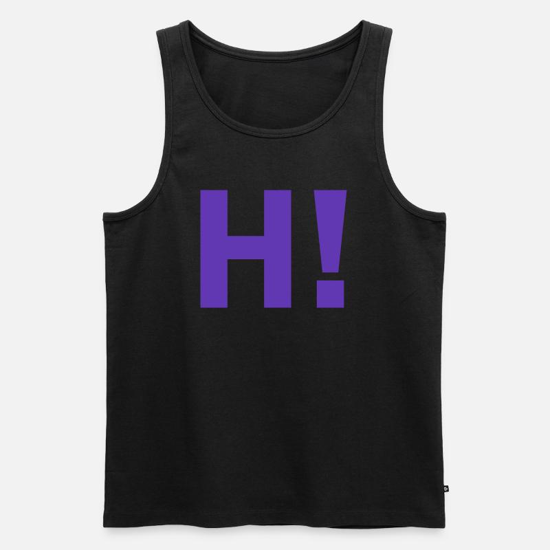 H-Ausrufezeichen - Männer Premium Bio Tank Top - Schwarz