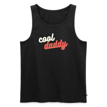 cool daddy - Männer Premium Bio Tank Top - Schwarz - Vorne - Michal (187cm)