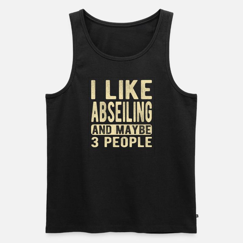 Abseilen Spruch - Männer Premium Bio Tank Top - Schwarz