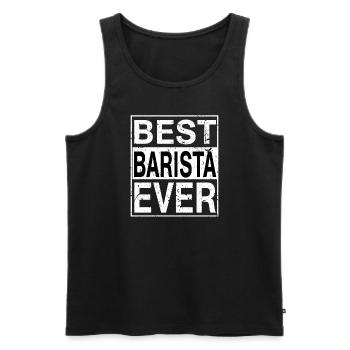 Bestes Barista-Geschenk aller Zeiten - Männer Premium Bio Tank Top - Schwarz - Vorne - AI Model Male 178 light (178cm)