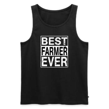 Bestes Farmer-Geschenk aller Zeiten - Männer Premium Bio Tank Top - Schwarz - Vorne - AI Model Male 178 light (178cm)