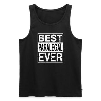 Bestes Geschenk für Rechtsanwaltsfachangestellte aller Zeiten - Männer Premium Bio Tank Top - Schwarz - Vorne - Michal (187cm)