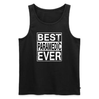 Best Paramedic Ever Paramedic Gift - Men's Premium Organic Tank Top - black - Front - AI Model Male 178 light (178cm)