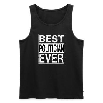 Meilleur politicien de tous les temps Cadeau de politicien - Débardeur bio Premium Homme - noir - Devant - AI Model Male 178 light (178cm)
