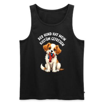 Kein Kostüm Hund Kostüm gefressen Karneval lustig - Männer Premium Bio Tank Top - Schwarz - Vorne - Michal (187cm)