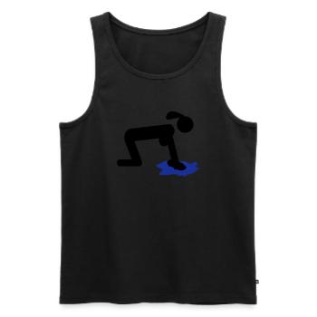 putzen putzfrau - Männer Premium Bio Tank Top - Schwarz - Vorne - Michal (187cm)
