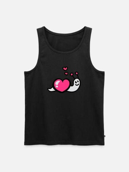 Herz Schnecke 3 - Männer Premium Bio Tank Top - Schwarz