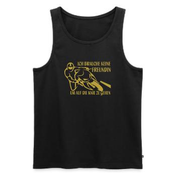 Motorrad - Männer Premium Bio Tank Top - Schwarz - Vorne - Michal (187cm)