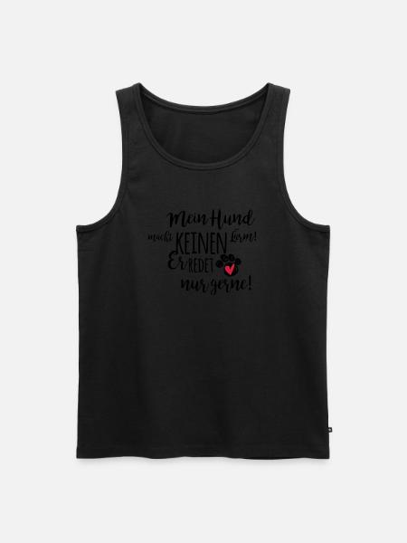 Mein Hund redet... - Männer Premium Bio Tank Top - Schwarz