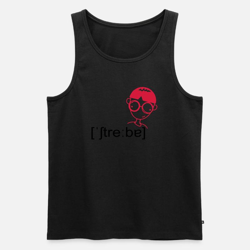 streber - Männer Premium Bio Tank Top - Schwarz