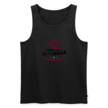 Eimer für Malle, Alle für Malle - Männer Premium Bio Tank Top - Schwarz - Vorne - Michal (187cm)