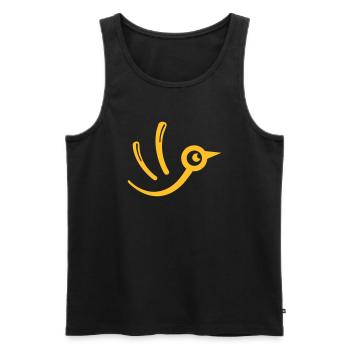 Little Bird - Men's Premium Organic Tank Top - black - Front - AI Model Male 178 light (178cm)