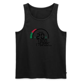 years 20 years anniversary meter - Men's Premium Organic Tank Top - black - Front - Michal (187cm)