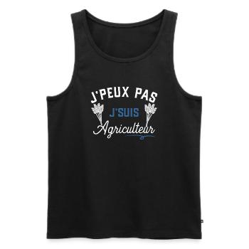 J'suis agriculteur cadeau - Débardeur bio Premium Homme - noir - Devant - Michal (187cm)