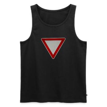 Vorfahrt achten - Männer Premium Bio Tank Top - Schwarz - Vorne - AI Model Male 178 light (178cm)