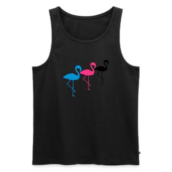 crew team 3 freunde silhouette umriss flamingo cli - Männer Premium Bio Tank Top - Schwarz - Vorne - AI Model Male 178 light (178cm)
