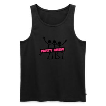 Party Crew Team - Men's Premium Organic Tank Top - black - Front - AI Model Male 178 light (178cm)