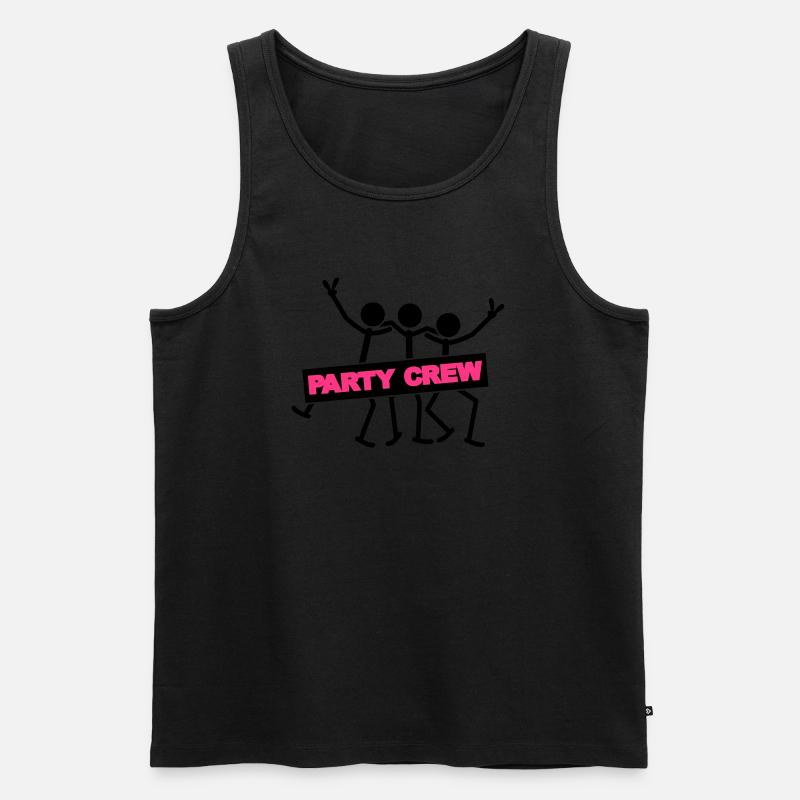 Party Crew Team - Männer Premium Bio Tank Top - Schwarz