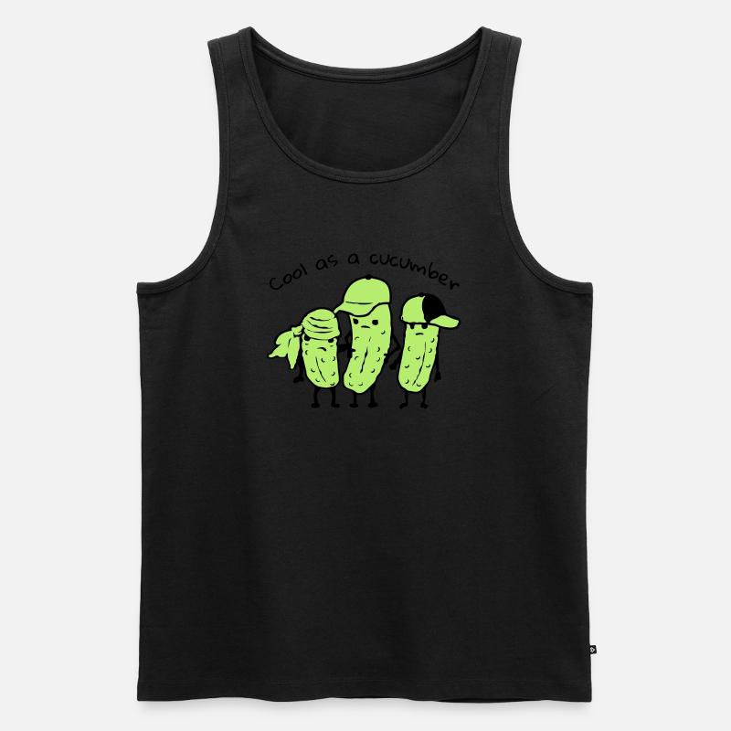 cool as a cucumber - Men's Premium Organic Tank Top - black