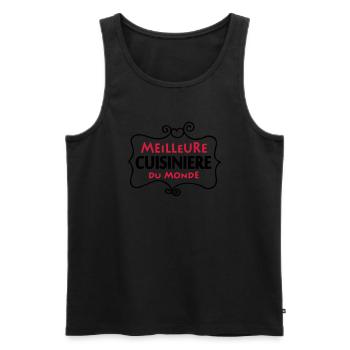 Meilleure CUISINIERE du monde (2c) - Men's Premium Organic Tank Top - black - Front - AI Model Male 178 light (178cm)