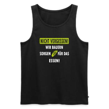 Bauern Demo Protest Landwirte Demonstration Agrar - Männer Premium Bio Tank Top - Schwarz - Vorne - Michal (187cm)