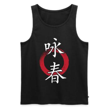 Wingtsun Wing chun Chinese Characters - Men's Premium Organic Tank Top - black - Front - AI Model Male 178 light (178cm)