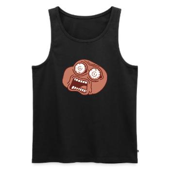 Screaming Potato - Men's Premium Organic Tank Top - black - Front - AI Model Male 178 light (178cm)