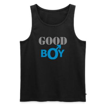 GUTER JUNGE - Männer Premium Bio Tank Top - Schwarz - Vorne - AI Model Male 178 light (178cm)