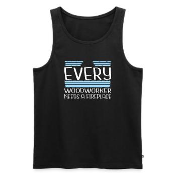 plumber sayings carpenter work tshirts - Men's Premium Organic Tank Top - black - Front - Michal (187cm)