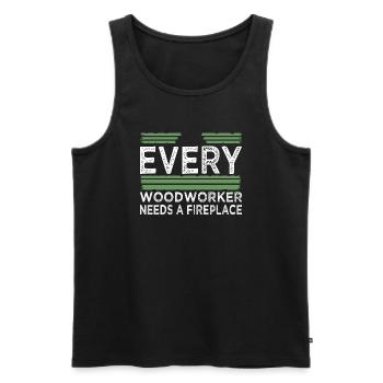 bday carpenter joke awesome felling birthday - Männer Premium Bio Tank Top - Schwarz - Vorne - Michal (187cm)