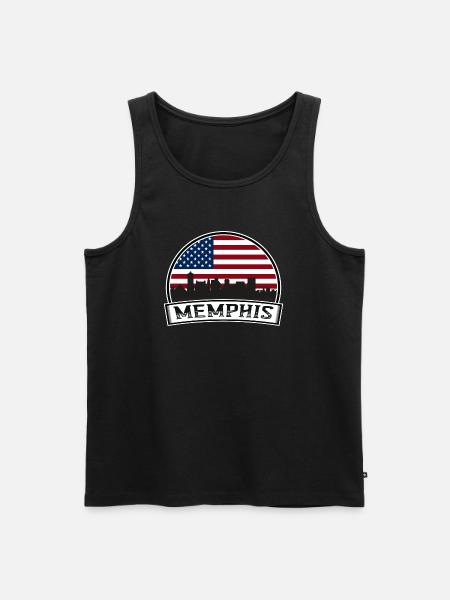 Memphis USA Skyline - Men's Premium Organic Tank Top - black
