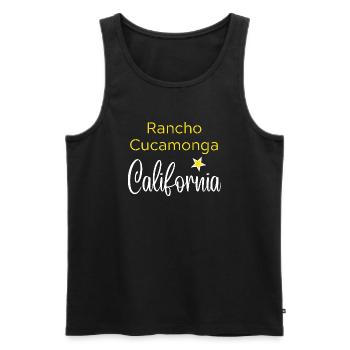 Rancho Cucamonga California - Débardeur bio Premium Homme - noir - Devant - Michal (187cm)