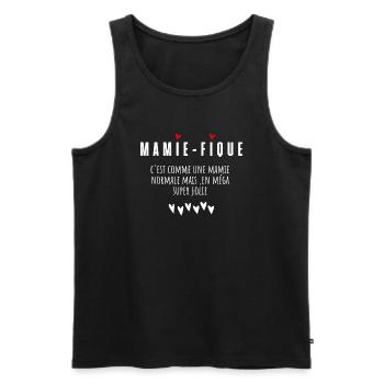 Mamie-fique mamie magnifique - Débardeur bio Premium Homme - noir - Devant - AI Model Male 178 light (178cm)