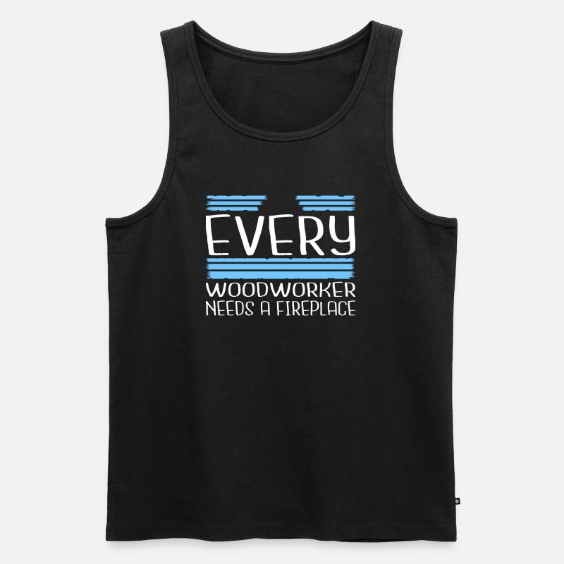 cool logging lumberjackwoodworking - Männer Premium Bio Tank Top - Schwarz