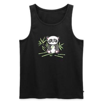 Mignon Panda Bébé Asie Chine Japon Panda Ours Ours - Débardeur bio Premium Homme - noir - Devant - Michal (187cm)
