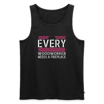 chainsaw carpenter jokes carpenter funny plumber - Männer Premium Bio Tank Top - Schwarz - Vorne - Michal (187cm)