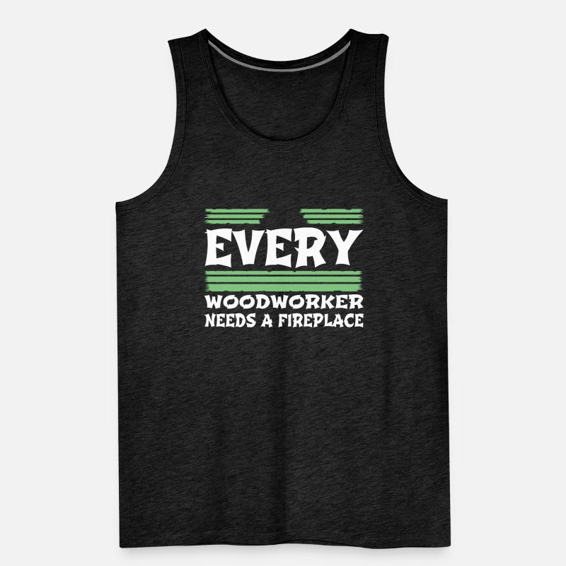carpenter jokes logging forest work Männer Premium Bio Tank Top
