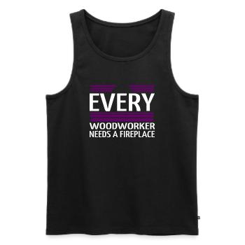 hearbeat men a carpenters prayer tshirts wood - Männer Premium Bio Tank Top - Schwarz - Vorne - Michal (187cm)