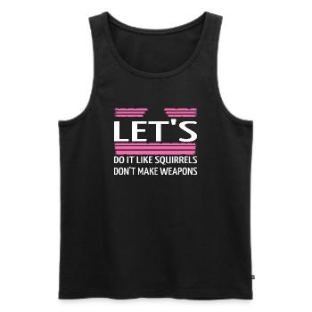 flower power geek fun jokes present idea family - Männer Premium Bio Tank Top - Schwarz - Vorne - Michal (187cm)