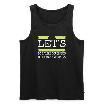 dove of peace sayings 1960s present child gift - Men's Premium Organic Tank Top - black - Front - Michal (187cm)