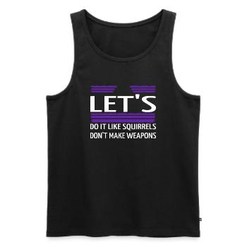 funny pride humor birthday present hippie peace - Männer Premium Bio Tank Top - Schwarz - Vorne - Michal (187cm)