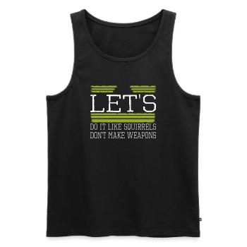 Awesome Bday Sayings Flower Power Green Anti War - Men's Premium Organic Tank Top - black - Front - Michal (187cm)