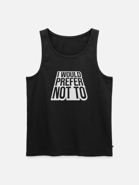 I prefer not to - Men's Premium Organic Tank Top - black