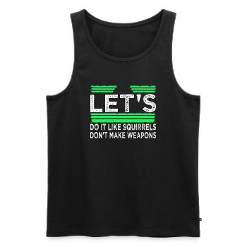 birthday bird peace movement love gift humor - Men's Premium Organic Tank Top - black - Front - Michal (187cm)